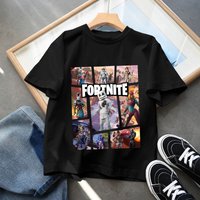 Fortnites Boys Short Sleeve Tops Hot Game Print Kids T-Shirt White Summer Baby Clothes Cartoon Casual Tees Funny Birthday Gifts