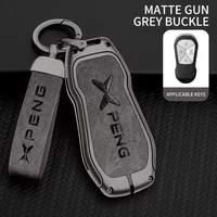 Metal Car Key Fob Cover Case Shell For Xpeng Xiaopeng P5 P7 G9 G3i Holder Interior Keychain Leather Accessories