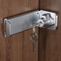 New Stainless Steel Door Clasp Lock 90 Degree Right Angle Door Latch Burglar-proof Anti-theft Gate Latch Household