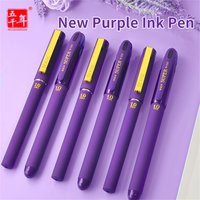 1.0mm Purple Gel Ink Pen,Large Capacity, Refillable,Smooth Writing,Matte Purple Body with Gold Clip,School And Office Stationery