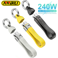 NNBILI USB4 Portable Keychain 240W USB C Charging Cable 40Gbps Data Transfer Thunderbolt 4/3 8K@60Hz Video Display for iPhone 17