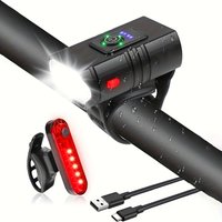 Front Bike Light USB Rechargeable Power Display Bicycle Led Light Waterproof Bicycle Headlight Flashlight Cycling Accessories