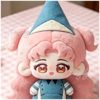 Tetia 10cm Cos Chibi Plush Figure Anime Witch Hat Atelier 10cm Nunu Cos Wizard Outfit Plush Short Soft Plush Fabric With Cotton