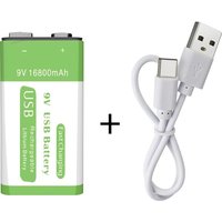 New 9V 16800mAh Li-ion Rechargeable Battery Micro USB Batteries 9 V Lithium For Multimeter Microphone Toy Remote Contro