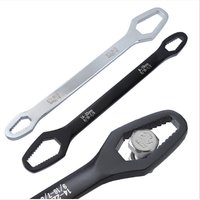1/5pc Universal Double Ended Wrench, Self-Tightening 3-17mm Screw Nuts Repair Wrench, Double-Headed Ratchet Spanner, Adjustable