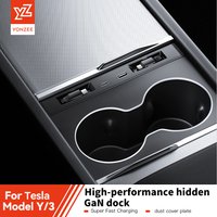 YZ Für Neues Tesla Model 3/Y/YL Highland Juniper 2025 45W Schnellladegerät Erweiterungsdock USB-Shunt-Hub Intelligente Dockingstation