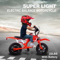 Kinder-Elektromotorrad JKING C6 Sicherheitszertifiziert 26Ah Akku 16km/h 12-Zoll-Reifen 50 kg Maximale Belastung Mit LCD-Display E-Bike