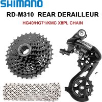 Shimano Altus RD-M310 8S Groupset MTB Bike Chain HG71/HG40 KMC 8V Mountain Bike Cassette bicycle HG31 8S K7 32T 34T Bike Kit