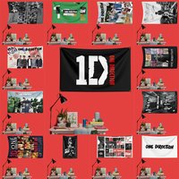 One Direction Pop Flag 3x5 FT 90x150cm Polyester Decorative Banner Tapestry For Music Fans Bedroom Wall Decoration