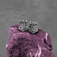 Vintage Viking Anchor Stud Earrings For Men and Women Stainless Steel Odin Amulet Earrings Fashion Charm Punk Jewelry Wholesale