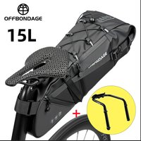 OFFBONDAGE 15L Bicycle Saddlebag Large Capacity Waterproof Bike Bag Cycling Tail Bag MTB Foldable Rear Bag Road Bike Luggage