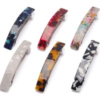 Vintage French Hairpin Elegant Women Leopard Hair Clips Colorful Long Barrette Rectangle Hairpins Hair Accessories