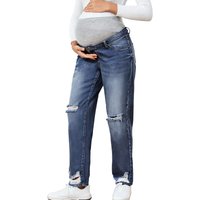 Pregnant Women Casual Denim Pants Maternity High Waist Belly Support Jeans Straight Trousers Spring Autumn Pregnancy Clothing