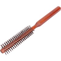 Round Hair Brush Curling Roller Hairbrush Small Wood Brush Unisex Curling Styling Brush for Blow Drying Home Use