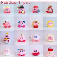 Kirby Plush Kawaii Star Grey Kirby Ghost Kirby Pink Blue Green Red Plush Toy Cute Star Kirby Heart Doll Kid Birthday Gift