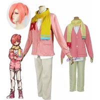 Mitsuba Sousuke Cosplay Anime Jibaku Shounen Toilet Bound Hanako kun Cosplay Costume Pink Wig Uniform