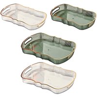Acrylic Serving Tray with Handle Decorative Tray Jewelry Perfume Cosmetics Holder for Home Kitchen Bread Living Room Office