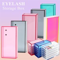 Eyelashes Storage Box Acrylic Lash Holder Eyelash Pallet Box 5 Layers Acrylic Pallet Display Stand Eyelash Extension Makeup Tool