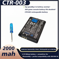 1-3PCS 2000mAh 3.7V CTR-003 Rechargeable Lithium-ion Battery + Repair Tool Kit Pack for Nintendo 3DS With Screwdriver