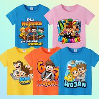 Wojans Team T-shirt Anime Round Neck Tee Children Short Sleeve Clothing Summer Cotton Tshirts Boys Girls T-shirts Birthday Gift