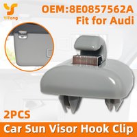 Yitong 2PCS Car Sun Visor Clip Gray Interior Hanger Hook Clip Bracket Fit For Audi A1 A3 A4 A5 Q3 Q5 A7 S5 8E0857562A 8U0857562