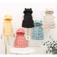 Manteau à capuche avec fermeture éclair pour garçons et filles, gilet en fibre solide, cadeau d'anniversaire, vêtements pour enfants, 2 à 6 ans, automne et hiver