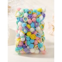 40Pcs Kids cute Elastic Hair Bands Girls Plush Ball Rubber Band Baby boutique Hair Accessories