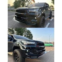 For Hilux Car Accessories LED Front Bumper Replacement for Toyota Hilux Rocco 2021 2022 2023 2024 Facelift Car Body Kit
