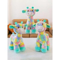 1pc Colorful Cartoon Deer Design Pet Grinding Teeth Plush Toy, Durable Chew Toy For Dog Interactive Supply