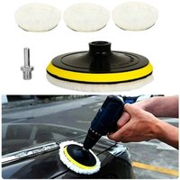 5pcs 3-Inch Polishing Kit Polishing Disc Hook And Loop Polishing Body Imitation Wool Polishing Wheel Cleaning Tool