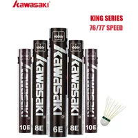 Kawasaki Badminton Shuttlecock Feather for Clubs&Training KING 8E/10E Goose Feather Badminton Ball Durable Shuttlecock Badminton