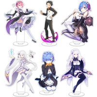 16CM Anime Re:ZERO Starting Life in Another World Rem Emilia Natsuki Subaru Beatrice Cos Acrylic Figure Stand Ornaments Gifts