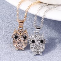Aihua New Fashion Crystal Owl Necklaces For Women Girls Happy Birthday Jewelry Gifts