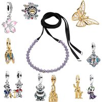 New 925 Silver Women's Charm Butterfly Rabbit Zhizhi Fashion Beads Suitable for Original Bracelet Necklace DIY Jewelry Gifts