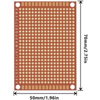 10/20Pcs 5x7cm Copper Perfboard Paper Composite PCB Boards Universal Breadboard Single Sided Printed Circuit Board