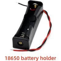 10pcs 18650 Battery Holder Box 1 Slot 3.7V Battery Storage Case 1X Cell Plastic Container with Connect Wires Series Connection