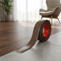 High Quality Self Adhesive Floor Transition Strip Wear-resistant Flat Threshold Cover Wood Grain PVC Edging Trim Strip Household