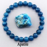 Original Reiki Blue Apatite Beads Bracelet Men Women Natural Stone Beads Jewelry Blood Circulation Stimulate Enthusiasm Health