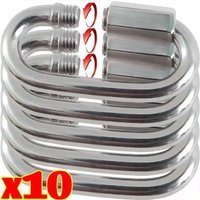 Multi-function Stainless Steel Connecting Ring Mountaineering Carabiner Outdoor Climbing Chain Safety Buckle Rope Connector