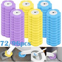 72/96Pcs Disposable Toilet Brush Heads Sponge Cleaning Wand Refills Replaceable Brush Head Compatible With Much Toilet Wands
