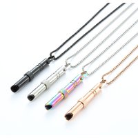 Mindfulness Breathing Necklace Stress Relief Stainless Steel Necklace for Deep Breathing Reminder, Anxiety Reducer for Women Men