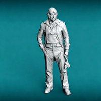 1/48 Resin Soldier model kits figure colorless and self-assembled A-2314
