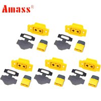 5PCS Amass XT60BE-F & XT60H Model Airplane Battery Gold-Plated 30A High Current Safe Male Female Plug Connector For RC DIY