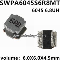 20~50PCS/Lot New SWPA6045S6R8MT 6045 6.8UH Marking:6R8 20% SMD Wire-wound Power Inductor SWPA6045S6R8 6045S6R8 6045S6R8MT