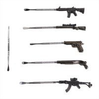 16mm Gun Shaped Shovel Metal Material Oil Spoon Men's Gift Smoking Accessories