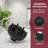 1Pc Universal Hair Dryer Diffuser Professional Salon Curly Hair Styling Blower Accessory Black