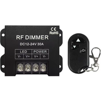 LED Dimmer Controller 30A 12-24V With 3 Key RF Wireless Remote Control Stepless Dimming for LED Single Color Lighting String
