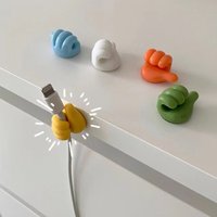 10Pcs Thumb Mini Cable Organizer Silicone USB Management Clips Desktop Wire Manager Cord Holder Bobbin Winder For Earphone Mouse