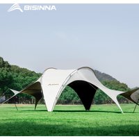 BISINNA Camping Black Coating Tarp Large Rainproof and UV Resistant Canopy Sunshade Butterfly Sun Shelters Beach Garden Supplies
