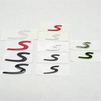 2 Size 52*22mm 82*38mm Rear Lid Trunk Boot S Emblem Logo Car Badge Decoration Nameplate Sticker Auto Accessories
